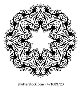 Flower Mandala. Vintage decorative elements. Oriental pattern, vector illustration. Islam, Arabic, Indian, turkish, pakistan, chinese, ottoman motifs