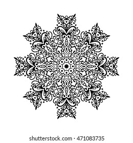 Flower  Mandala. Vintage decorative elements. Oriental pattern, vector illustration. Islam, Arabic, Indian, turkish, pakistan, chinese, ottoman motifs