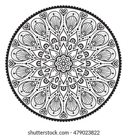 Flower Mandala. Vintage decorative elements. Oriental pattern, vector illustration. Islam, Arabic, Indian, turkish, pakistan, chinese, ottoman motifs