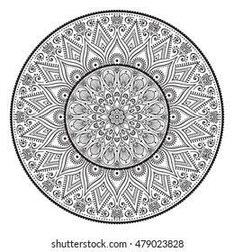 Flower Mandala. Vintage decorative elements. Oriental pattern, vector illustration. Islam, Arabic, Indian, turkish, pakistan, chinese, ottoman motifs