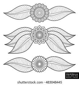Flower Mandala. Vintage decorative elements. Oriental pattern, vector illustration. Islam, Arabic, Indian, moroccan,spain,  turkish, pakistan, chinese, mystic, ottoman motifs. Coloring book page