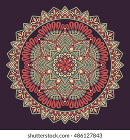 Flower Mandala. Vintage decorative elements. Oriental pattern, vector illustration. Islam, Arabic, Indian, turkish, pakistan, chinese, ottoman motifs