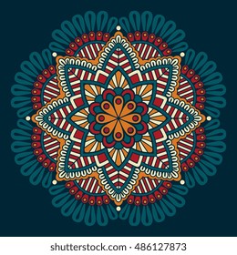 Flower Mandala. Vintage decorative elements. Oriental pattern, vector illustration. Islam, Arabic, Indian, turkish, pakistan, chinese, ottoman motifs