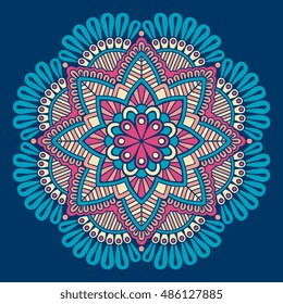 Flower Mandala. Vintage decorative elements. Oriental pattern, vector illustration. Islam, Arabic, Indian, turkish, pakistan, chinese, ottoman motifs