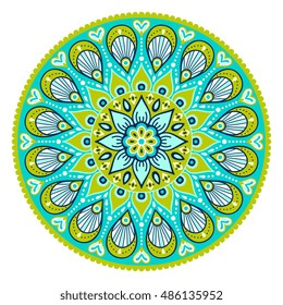 Flower Mandala. Vintage decorative elements. Oriental pattern, vector illustration. Islam, Arabic, Indian, turkish, pakistan, chinese, ottoman motifs