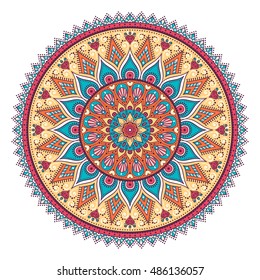 Flower Mandala. Vintage decorative elements. Oriental pattern, vector illustration. Islam, Arabic, Indian, turkish, pakistan, chinese, ottoman motifs