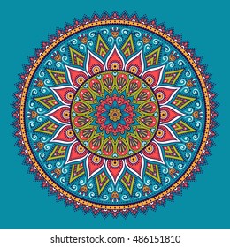 Flower Mandala. Vintage decorative elements. Oriental pattern, vector illustration. Islam, Arabic, Indian, turkish, pakistan, chinese, ottoman motifs