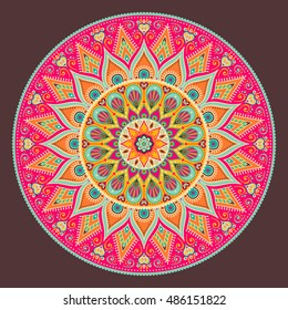 Flower Mandala. Vintage decorative elements. Oriental pattern, vector illustration. Islam, Arabic, Indian, turkish, pakistan, chinese, ottoman motifs