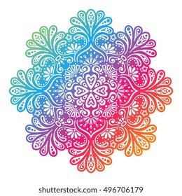 Flower Mandala. Vintage decorative elements. Oriental pattern, vector illustration. Islam, Arabic, Indian, turkish, pakistan, chinese, ottoman motifs