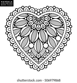 Flower Mandala. Vintage decorative elements. Oriental pattern, vector illustration. Islam, Arabic, Indian, moroccan,spain,  turkish, pakistan, chinese, mystic, ottoman motifs. Coloring book page