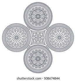 Flower Mandala. Vintage decorative elements. Oriental pattern, vector illustration. Islam, Arabic, Indian, turkish, pakistan, chinese, ottoman motifs