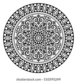 Flower Mandala. Vintage decorative elements. Oriental pattern, vector illustration. Islam, Arabic, Indian, turkish, pakistan, chinese, ottoman motifs