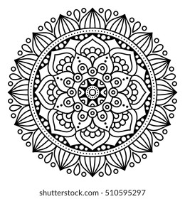 Flower Mandala. Vintage decorative elements. Oriental pattern, vector illustration. Islam, Arabic, Indian, turkish, pakistan, chinese, ottoman motifs