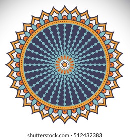 Flower Mandala. Vintage decorative elements. Oriental pattern, vector illustration. Islam, Arabic, Indian, turkish, pakistan, chinese, ottoman motifs