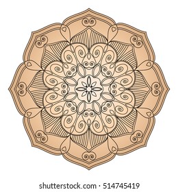 Flower Mandala. Vintage decorative elements. Oriental pattern, vector illustration. Islam, Arabic, Indian, turkish, pakistan, chinese, ottoman motifs