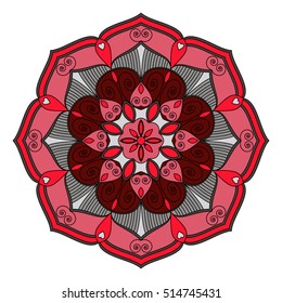 Flower Mandala. Vintage decorative elements. Oriental pattern, vector illustration. Islam, Arabic, Indian, turkish, pakistan, chinese, ottoman motifs