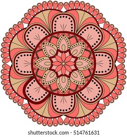Flower Mandala. Vintage decorative elements. Oriental pattern, vector illustration. Islam, Arabic, Indian, turkish, pakistan, chinese, ottoman motifs