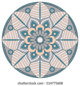 Flower Mandala. Vintage decorative elements. Oriental pattern, vector illustration. Islam, Arabic, Indian, turkish, pakistan, chinese, ottoman motifs