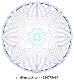 Flower Mandala. Vintage decorative elements. Oriental pattern, vector illustration. Islam, Arabic, Indian, turkish, pakistan, chinese, ottoman motifs