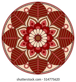 Flower Mandala. Vintage decorative elements. Oriental pattern, vector illustration. Islam, Arabic, Indian, turkish, pakistan, chinese, ottoman motifs