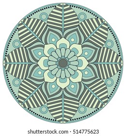 Flower Mandala. Vintage decorative elements. Oriental pattern, vector illustration. Islam, Arabic, Indian, turkish, pakistan, chinese, ottoman motifs