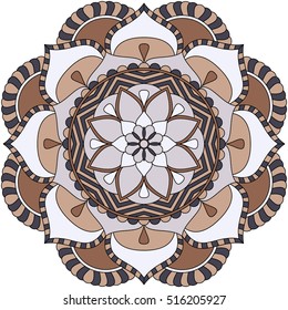Flower Mandala. Vintage decorative elements. Oriental pattern, vector illustration. Islam, Arabic, Indian, turkish, pakistan, chinese, ottoman motifs