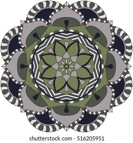 Flower Mandala. Vintage decorative elements. Oriental pattern, vector illustration. Islam, Arabic, Indian, turkish, pakistan, chinese, ottoman motifs