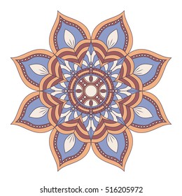 Flower Mandala. Vintage decorative elements. Oriental pattern, vector illustration. Islam, Arabic, Indian, turkish, pakistan, chinese, ottoman motifs
