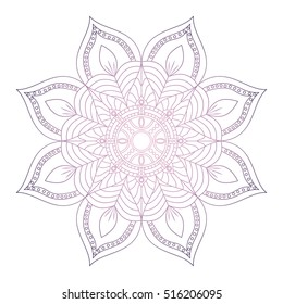 Flower Mandala. Vintage decorative elements. Oriental pattern, vector illustration. Islam, Arabic, Indian, turkish, pakistan, chinese, ottoman motifs