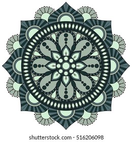 Flower Mandala. Vintage decorative elements. Oriental pattern, vector illustration. Islam, Arabic, Indian, turkish, pakistan, chinese, ottoman motifs