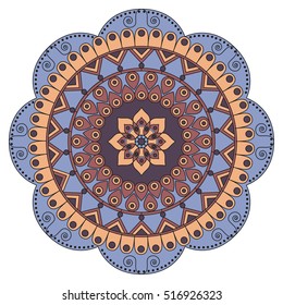 Flower Mandala. Vintage decorative elements. Oriental pattern, vector illustration. Islam, Arabic, Indian, turkish, pakistan, chinese, ottoman motifs