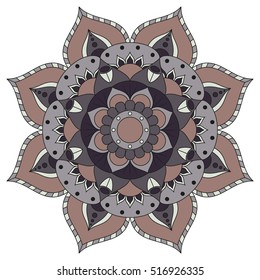 Flower Mandala. Vintage decorative elements. Oriental pattern, vector illustration. Islam, Arabic, Indian, turkish, pakistan, chinese, ottoman motifs