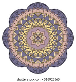 Flower Mandala. Vintage decorative elements. Oriental pattern, vector illustration. Islam, Arabic, Indian, turkish, pakistan, chinese, ottoman motifs