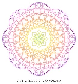 Flower Mandala. Vintage decorative elements. Oriental pattern, vector illustration. Islam, Arabic, Indian, turkish, pakistan, chinese, ottoman motifs
