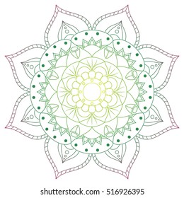 Flower Mandala. Vintage decorative elements. Oriental pattern, vector illustration. Islam, Arabic, Indian, turkish, pakistan, chinese, ottoman motifs
