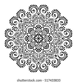 Flower Mandala. Vintage decorative elements. Oriental pattern, vector illustration. Islam, Arabic, Indian, turkish, pakistan, chinese, ottoman motifs