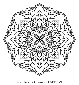 Flower Mandala. Vintage decorative elements. Oriental pattern, vector illustration. Islam, Arabic, Indian, turkish, pakistan, chinese, ottoman motifs