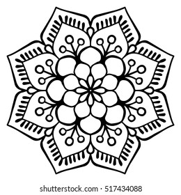 Flower Mandala. Vintage decorative elements. Oriental pattern, vector illustration. Islam, Arabic, Indian, turkish, pakistan, chinese, ottoman motifs