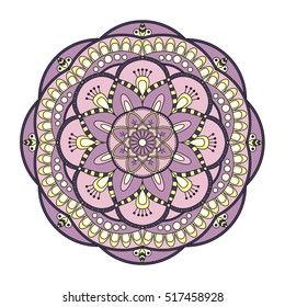 Flower Mandala. Vintage decorative elements. Oriental pattern, vector illustration. Islam, Arabic, Indian, turkish, pakistan, chinese, ottoman motifs