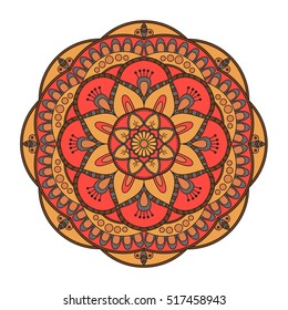 Flower Mandala. Vintage decorative elements. Oriental pattern, vector illustration. Islam, Arabic, Indian, turkish, pakistan, chinese, ottoman motifs