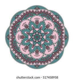 Flower Mandala. Vintage decorative elements. Oriental pattern, vector illustration. Islam, Arabic, Indian, turkish, pakistan, chinese, ottoman motifs