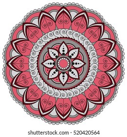 Flower Mandala. Vintage decorative elements. Oriental pattern, vector illustration. Islam, Arabic, Indian, turkish, pakistan, chinese, ottoman motifs