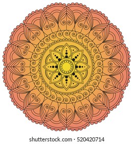 Flower Mandala. Vintage decorative elements. Oriental pattern, vector illustration. Islam, Arabic, Indian, turkish, pakistan, chinese, ottoman motifs