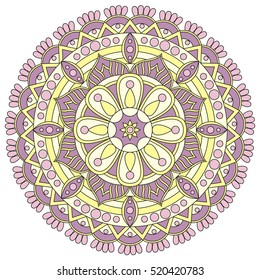 Flower Mandala. Vintage decorative elements. Oriental pattern, vector illustration. Islam, Arabic, Indian, turkish, pakistan, chinese, ottoman motifs
