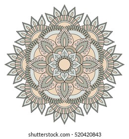 Flower Mandala. Vintage decorative elements. Oriental pattern, vector illustration. Islam, Arabic, Indian, turkish, pakistan, chinese, ottoman motifs