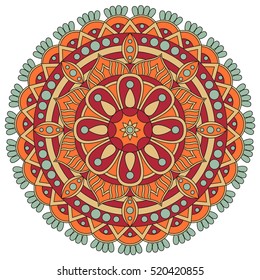 Flower Mandala. Vintage decorative elements. Oriental pattern, vector illustration. Islam, Arabic, Indian, turkish, pakistan, chinese, ottoman motifs