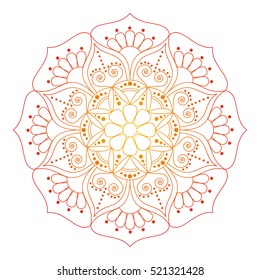 Flower Mandala. Vintage decorative elements. Oriental pattern, vector illustration. Islam, Arabic, Indian, turkish, pakistan, chinese, ottoman motifs