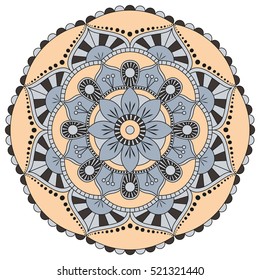 Flower Mandala. Vintage decorative elements. Oriental pattern, vector illustration. Islam, Arabic, Indian, turkish, pakistan, chinese, ottoman motifs