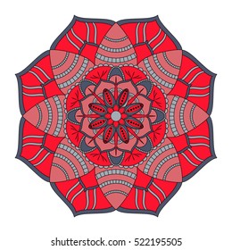 Flower Mandala. Vintage decorative elements. Oriental pattern, vector illustration. Islam, Arabic, Indian, turkish, pakistan, chinese, ottoman motifs