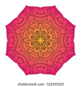 Flower Mandala. Vintage decorative elements. Oriental pattern, vector illustration. Islam, Arabic, Indian, turkish, pakistan, chinese, ottoman motifs